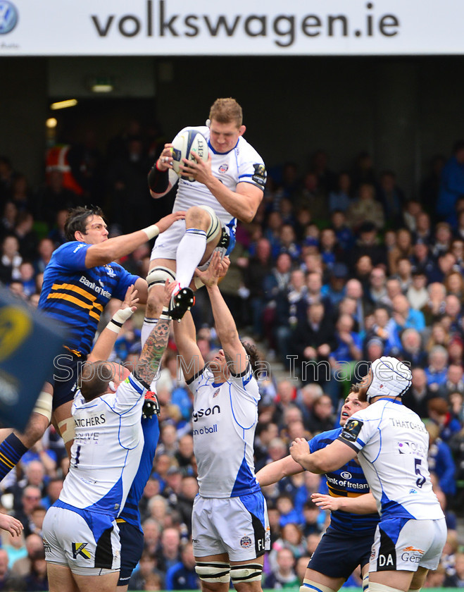 2015-04-04-Leinster-v-Bath-ERCC-0013-2 
 Baths, Stuart Hooper wins Lineout from Leinsters Mike McCarthy 
 Keywords: 1 Cian Healy.
Replacements: 16 Richardt Strauss, 1 Paul James.Replacements: 16 Ross Batty, 10 George Ford, 10 Jimmy Gopperth, 11 Luke Fitzgerald, 11 Matt Banahan, 12 Ian Madigan, 12 Kyle Eastmond, 13 Ben Te'o, 13 Jonathan Joseph, 14 Fergus McFadden, 14 Horacio Agulla, 17 Jack McGrath, 17 Nick Auterac, 18 Marty Moore, 18 Max Lahiff, 19 Matt Garvey, 19 Tom Denton, 2 Rob Webber, 2 Sean Cronin, 20 Alafoti Faosiliva, 20 Dominic Ryan, 21 Eoin Reddan, 21 Peter Stringer, 22 Gordon D'Arcy, 22 Sam Burgess, 23 Tom Homer., 23 Zane Kirchner.

Bath: 15 Anthony Watson, 3 Kane Palma-Newport, 3 Mike Ross, 4 Devin Toner, 4 Stuart Hooper (c), 5 Dave Attwood, 5 Mike McCarthy, 6 Carl Fearns, 6 Jordi Murphy, 7 Francois Louw, 7 Sean O'Brien, 8 Jamie Heaslip (c), 8 Leroy Houston, 9 Isaac Boss, 9 Micky Young, Leinster: 15 Rob Kearney, Rugby, Try, attack, backs, defence, flyhalf, forwards, lineout, penalty, referee, rugby ball, rugby union, scrum, scrum half, second row, tap, try line